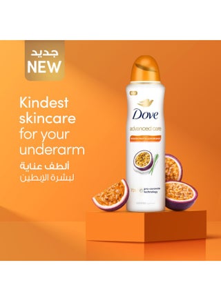 رذاذ مزيل العرق المتقدم للعناية، فاكهة العاطفة وعشب الليمون، حماية من العرق والرائحة لمدة 72 ساعة وترطيب مع تقنية برو-سيراميد، 150 مل - view 3